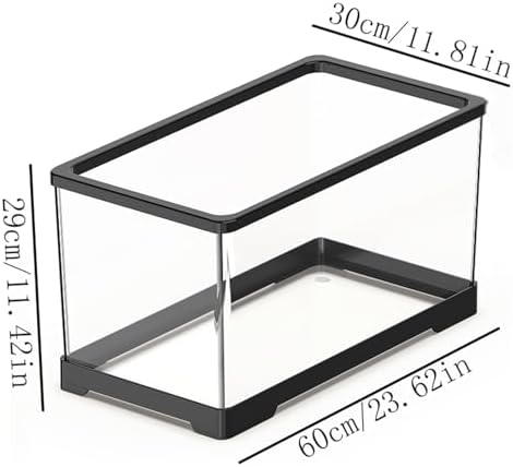 Aquarium en acrylique transparent pour aquarium de bureau à domicile, petite taille, parfait pour les affichages aquatiques décoratifs Large claire